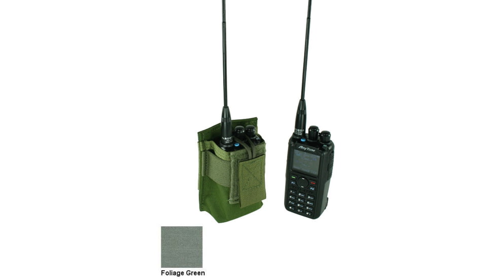 Specter Gear MOLLE Radio Pouch, Fits Anytone AT-D878UV / AT-D868UV, Foliage Green, 1225 FG