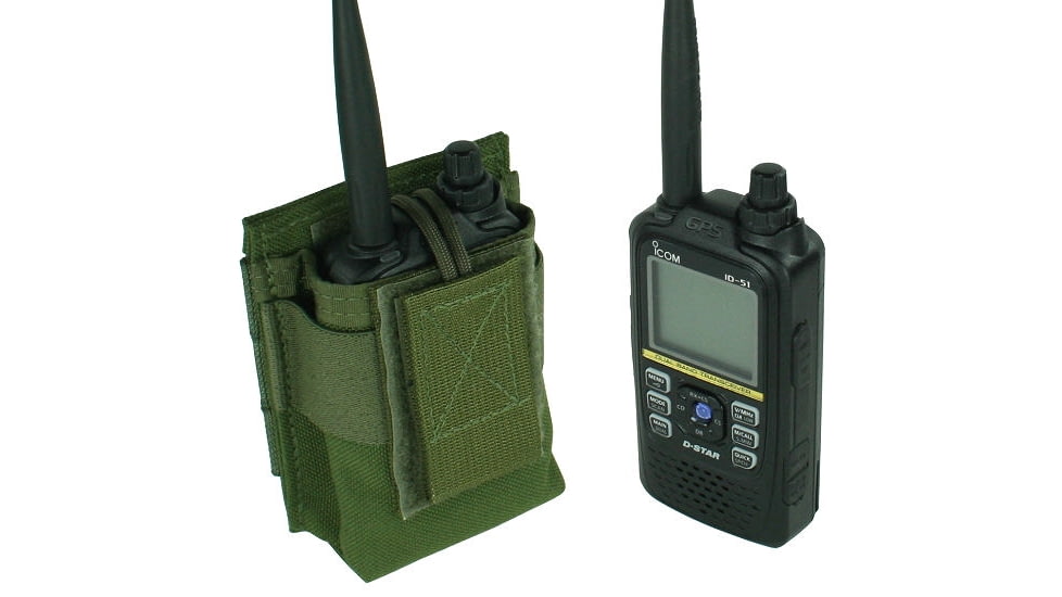 Specter Gear MOLLE Radio Pouch, fits Icom ID-51, OD Green, OD Green, 1223 OD