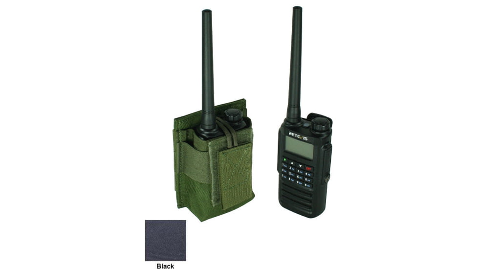 Specter Gear MOLLE Radio Pouch, Fits Retevis RT87, Black, 1213 BLK