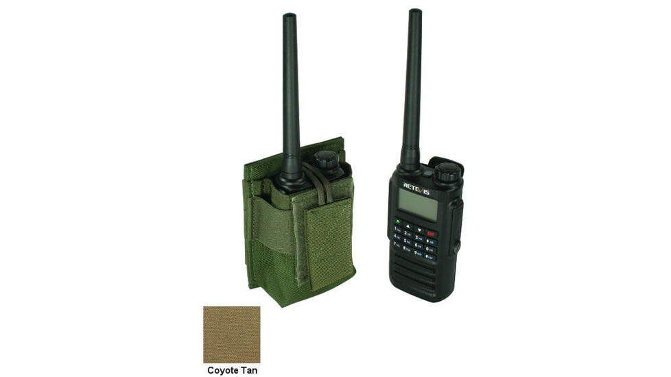 Specter Gear MOLLE Radio Pouch, Fits Retevis RT87, Coyote, 1213 COY