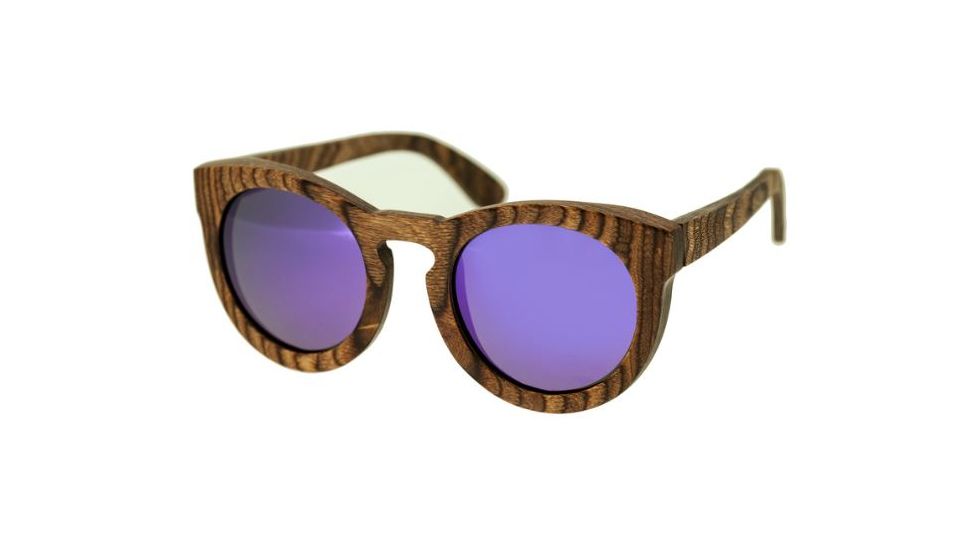 Spectrum Sunglasses Flores S127PU Sunglasses, Brown Frame, Purple Lens SSGS127PU
