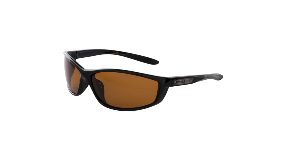 Spiderwire Web Spinner Sunglasses, Black Frame, Copper Lens 1310933