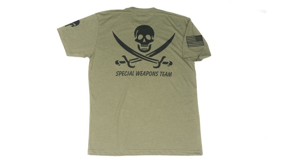 Spikes Tactical Mens - T-Shirt - Throwback Special Weapons Team, Military Green, 2XL SGT1073-2X