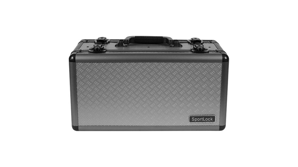 Sportlock AlumaLock Double-Sided Handgun/Range Case,7.6x16.9x2.8,Gray 00005G