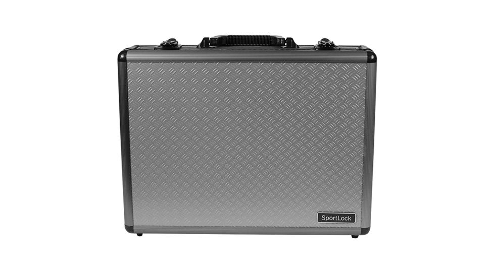 Sportlock AlumaLock Quad Handgun Case,12.8x17.4x2.6in,Gray 00003G