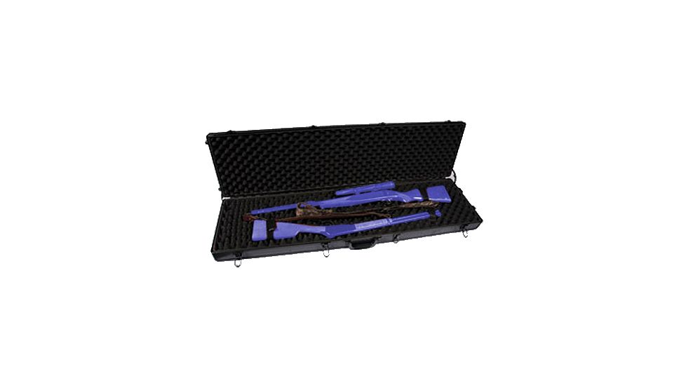 Birchwood Casey AluminumLock Double Rifle Case, Black w/Wheels, Tie Downs &amp; Foam 00010