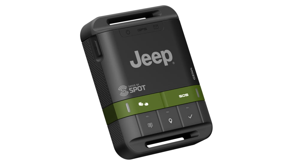 SPOT Gen4 Satellite GPS Messenger, Jeep Edition, Black/Green, SPOT Gen4 Jeep
