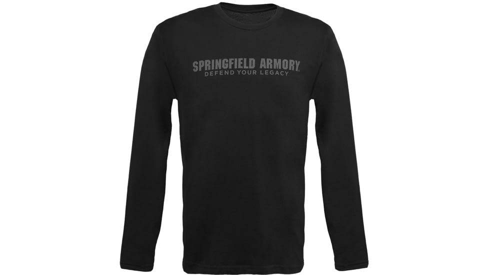 Springfield Armory Defend Your Legacy Long Sleeve T-Shirt - Mens, Black, Large, GEP1664L
