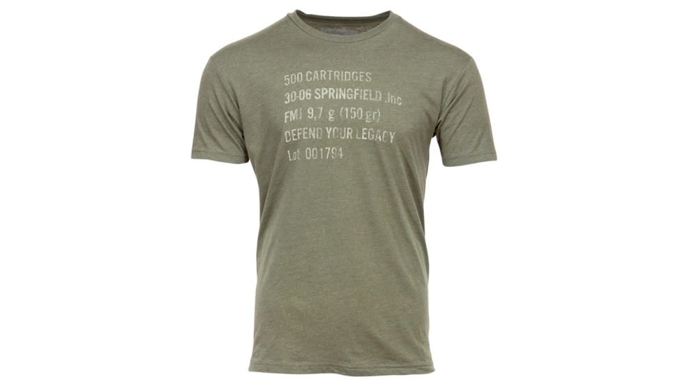 Springfield Armory Ammo Can Short Sleeve T-Shirt - Men's, OD Green, Medium, GEP4407M