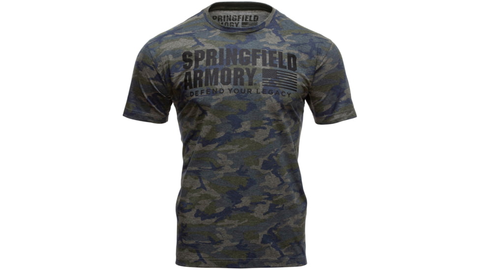 Springfield Armory Vintage Camo Short Sleeve T-Shirt - Mens, Camo, 2XL, GEP71282X