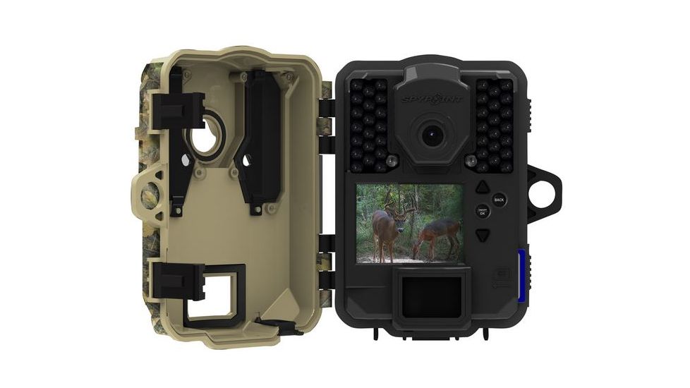 Spy Point Force 12 12MP Invisible LED HD Trail Camera w/Time-Lapse and Multi-shot, Camo Force-12