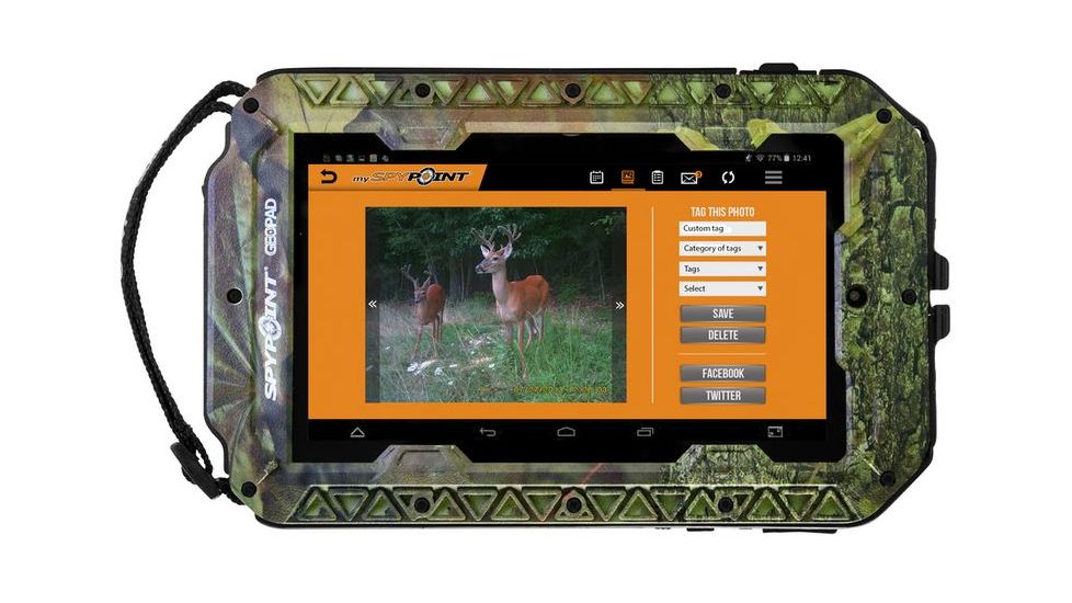 Spy Point Geopad Tablet and Picture Viewer with GPS, Bluetooth, and WIFI, Camo Geopad