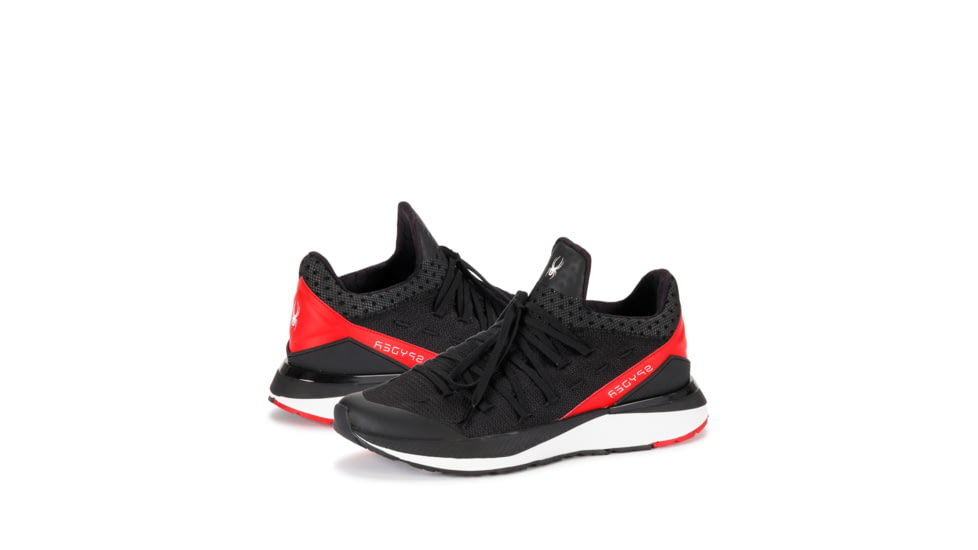 Spyder Tempo Sneakers - Mens, Black/ Fiery Red, M090, SP10152-M090
