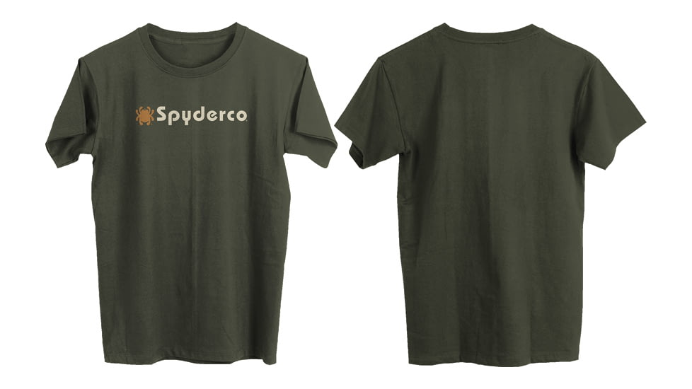 Spyderco Bug Logo T-Shirt, Military Green, Large, SPY-TS03GR-L