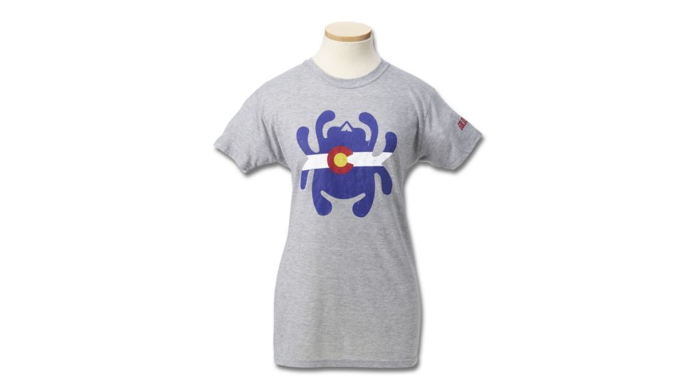Spyderco Colorado Flag Print T-Shirt - Womens, Gray, Large TSWCOL