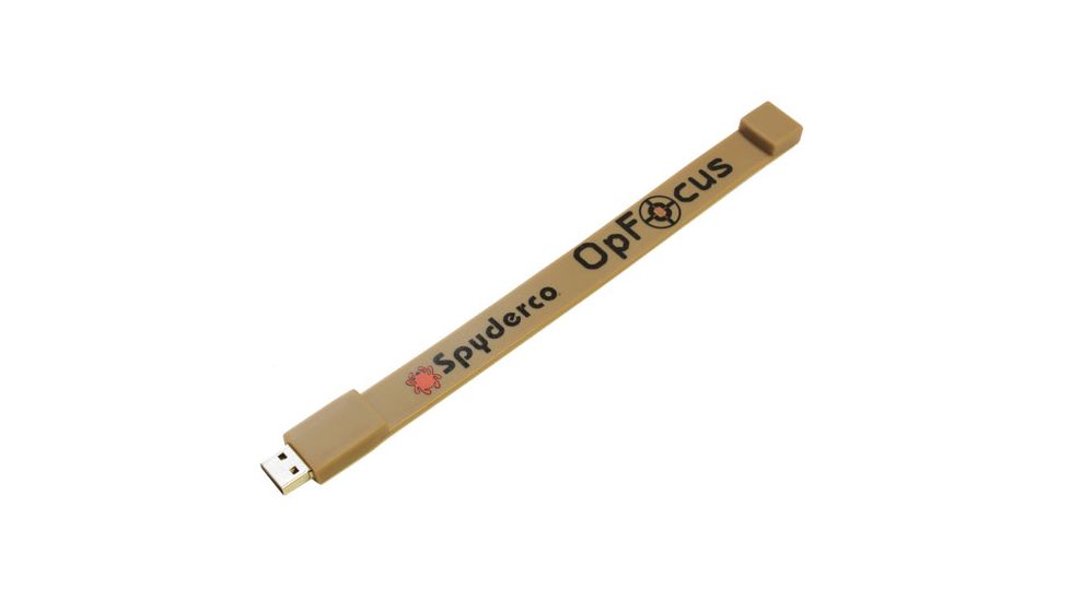 Spyderco OpFocus USB Flash Drive - Tan Wristband USBOP