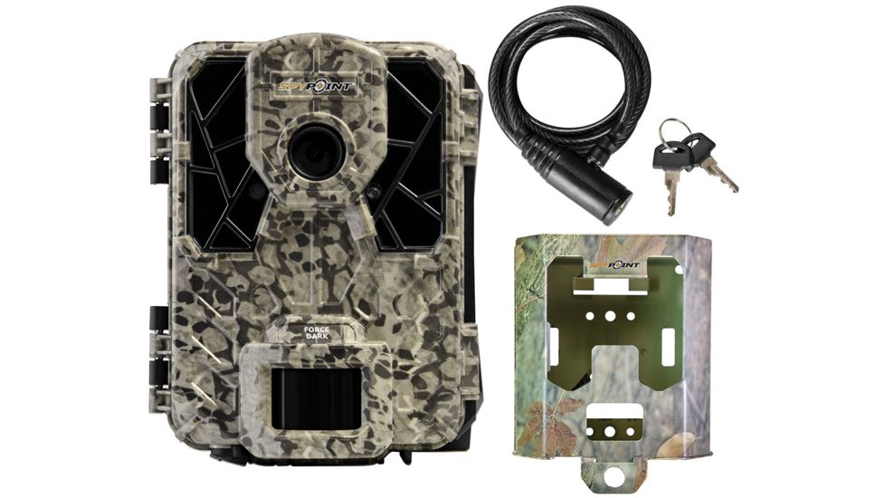 Spypoint FORCE-DARK Ultra Compact 12 MP 42 LEDs Trail Camera + Accessory Bundle