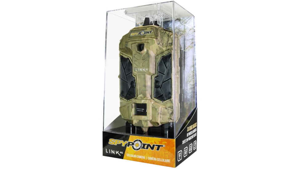 Spypoint Link 4G Cellular Trail Camera, 12 MP, 62 LEDs, HD video with sound, Camoflauge Link 4G
