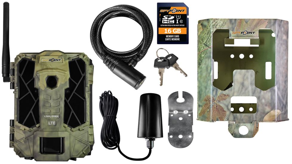 Spypoint Link-Dark 12MP Trail Camera,AT&amp;T Cellular + Accessory Bundle