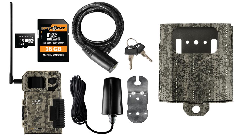 Spypoint LINK-MICRO-V Smallest Cellular 10 MP Trail Camera, Verizon + Accessory Bundle