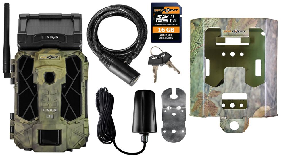 Spypoint LINK-S-V, VERIZON Cellular Trail Camera + Accessory Bundle
