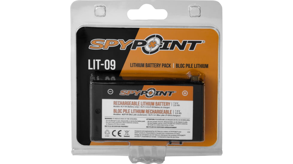 Spypoint Spare Rechargeable Lithium Battery, Black LIT-09
