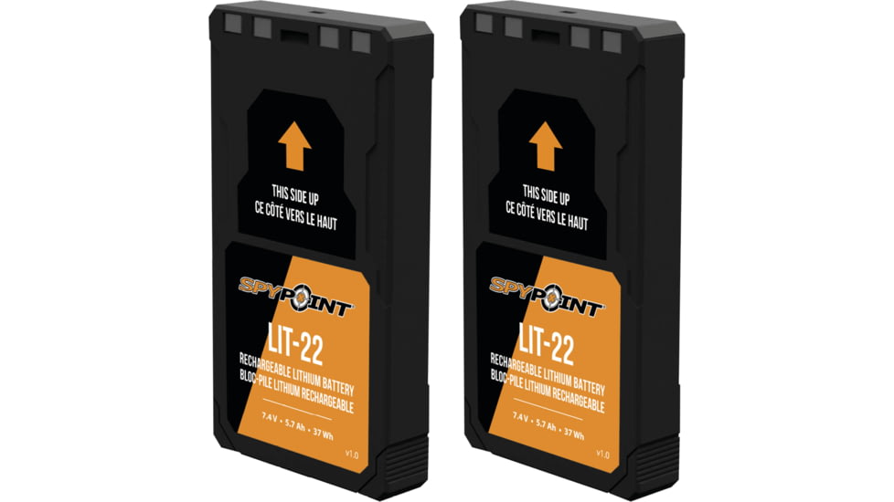 Spypoint LIT 22 Rechargeable Lithium Battery Pack Twin Pack, Black, 5538