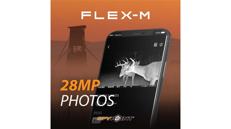 Spypoint Flex-M Cellular Camera w/Solar Panel Bundle Multi Carrier, Green, 1843