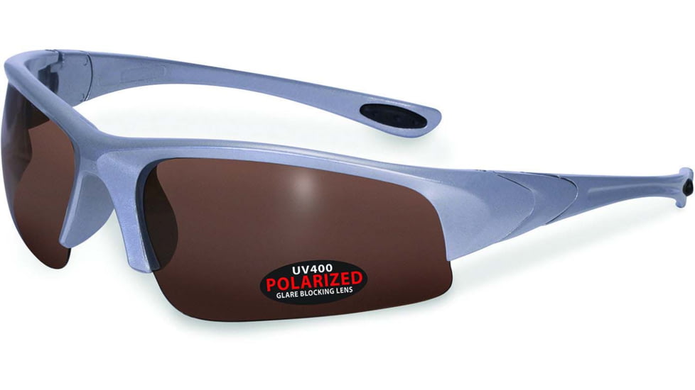 SSP Eyewear Chewuch Polarized Glasses, Silver Frame, Bronze Lens, CHEWUCH SLV BRZ