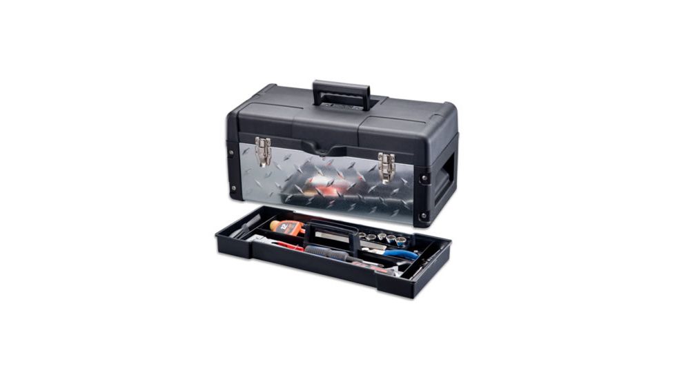 Stack-On 22in. Deluxe Galv. Tool Box (Tread Plate), Small DXG-22-1-DS