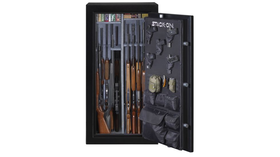 Stack-On 27-30 Gun with Electronic Lock,, Matte Black E-30-MB-E-S