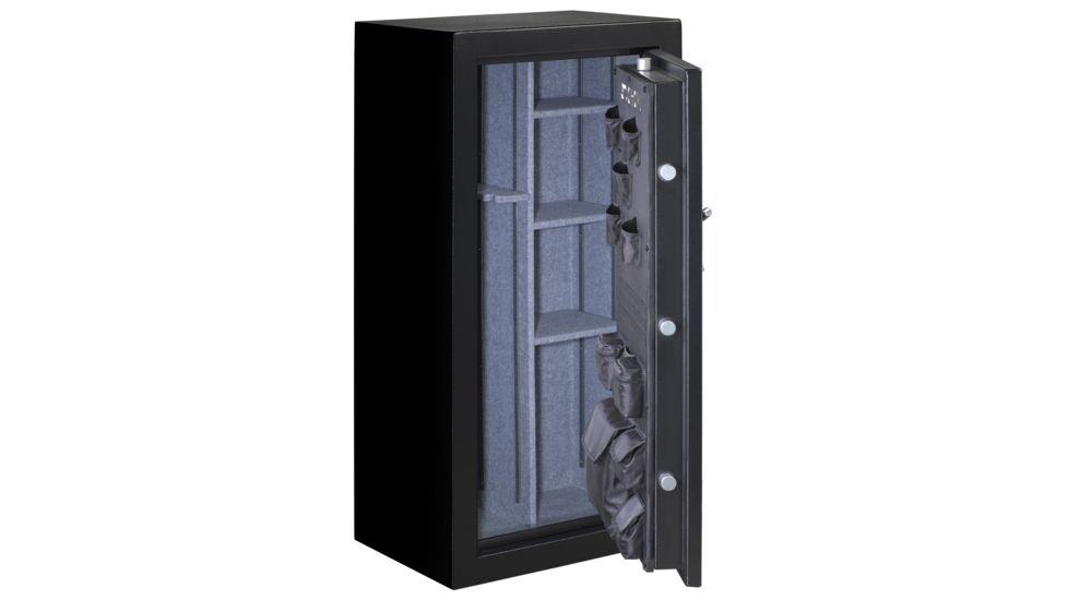 Stack-On 36-40 Gun with Electronic Lock,, Matte Black E-40-MB-E-S