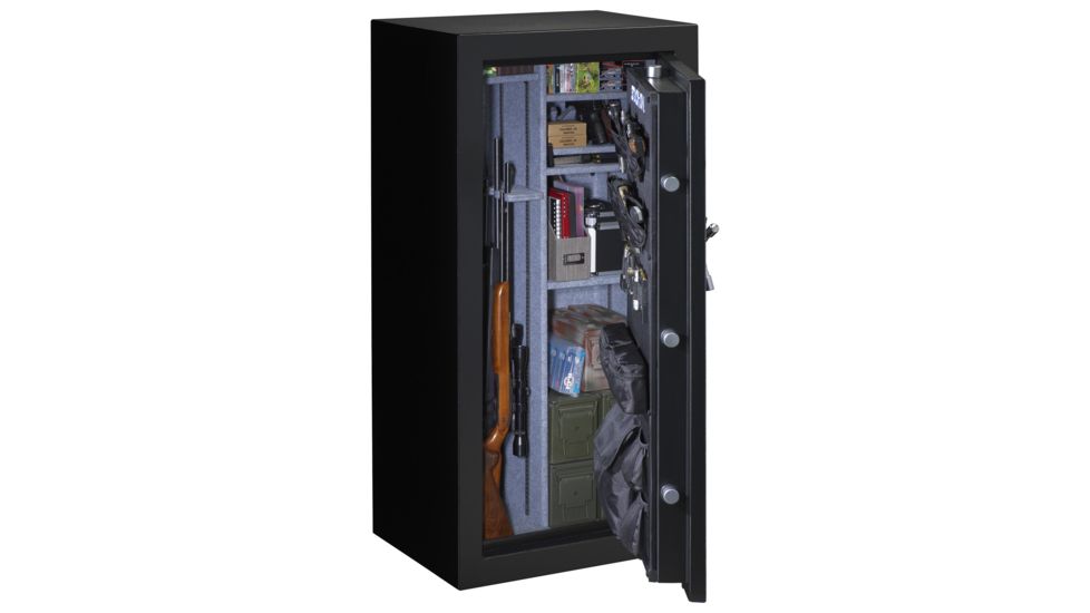 Stack-On 36-40 Gun with Electronic Lock,, Matte Black E-40-MB-E-S