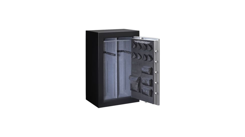 Stack-On 36-Gun with Combination Lock, Matte Black/Silver, Black/Silver, Large TD-36-SB-C-S