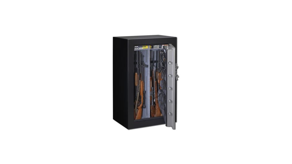 Stack-On 36-Gun with Combination Lock, Matte Black/Silver, Black/Silver, Large TD-36-SB-C-S
