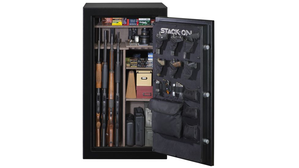 Stack-On 40-Gun, Electronic Lock,, Matte Black A-40-MB-E-S