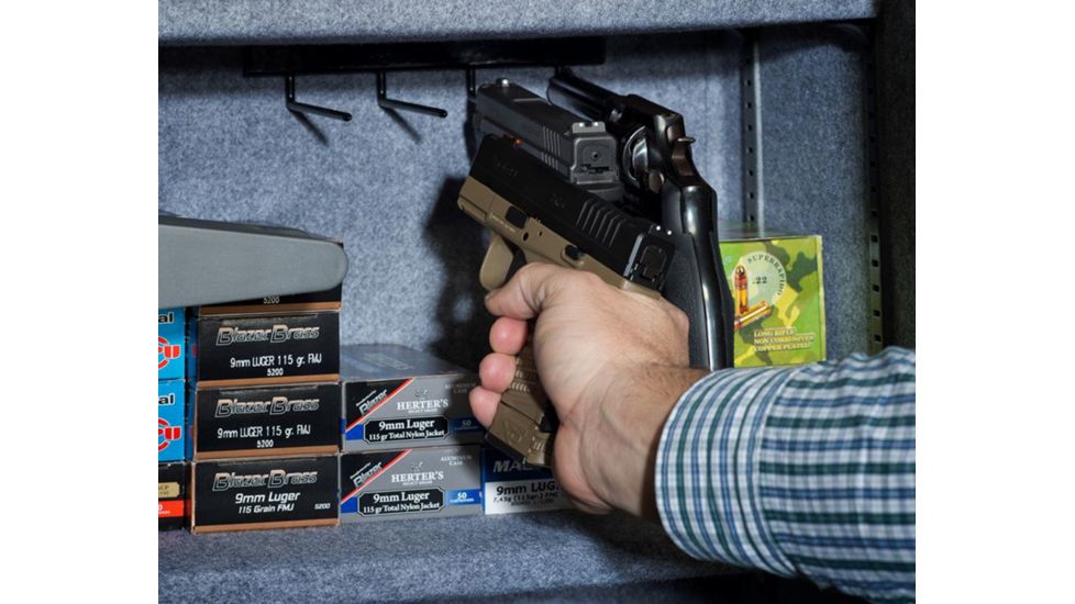 Stack-On 48in Shooters Fire Resistant Safe w/Electronic Lock,30min Fire Rating,Door Storage,1.5in Locking Bolts,Black E-13-MB-E-S