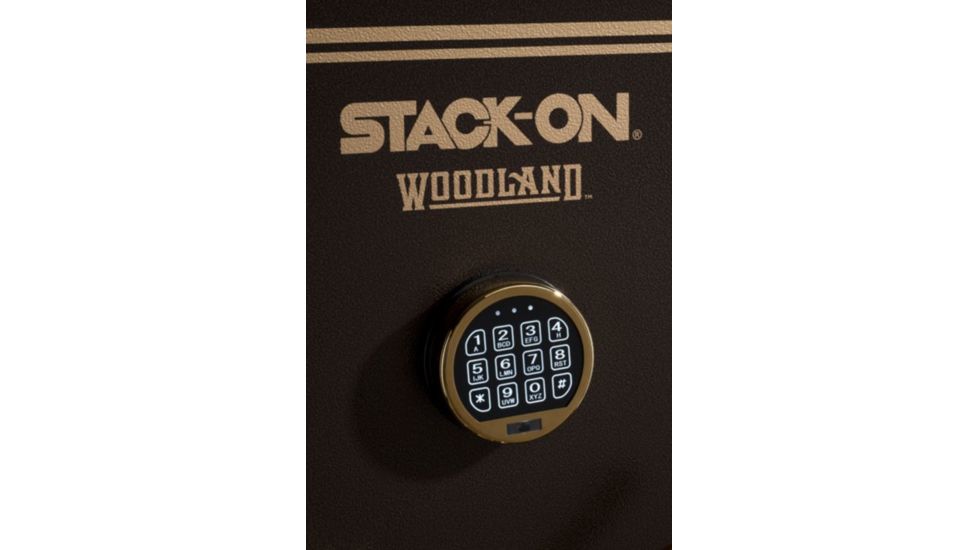 Stack-On 60-Gun Safe w/Back-lit Electronic Lock,43x28.5x59in,Brown Hammertone W-60-BH-E-S