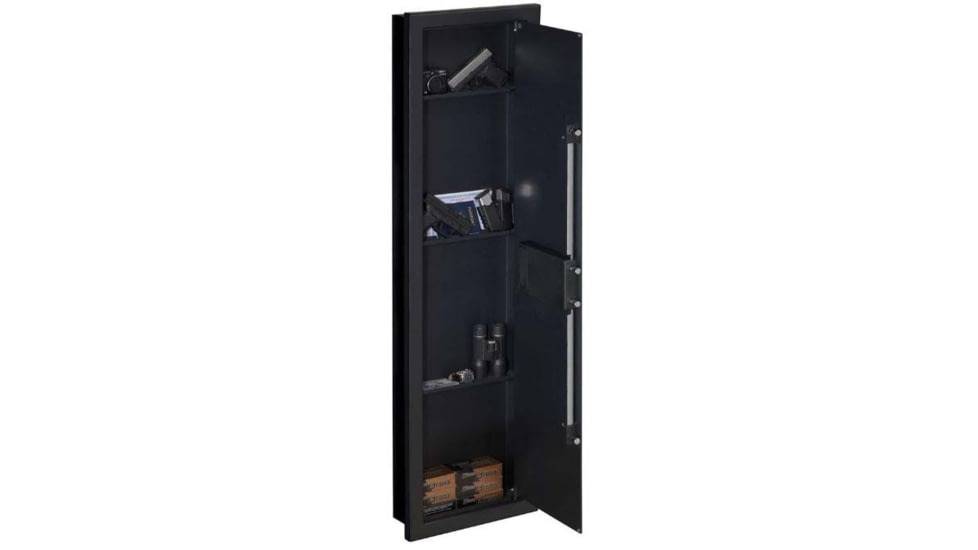 Stack-On In-Wall Safe with Electronic Lock 55in Tall, Black, Large, PWS-1855-E