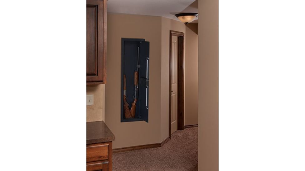 Stack-On Long Gun Wall Safe w/Electronic Lock,Matte Black PWS-1555