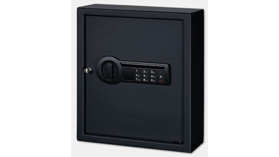 Stack-On Personal Drawer/Wall Safe w/Electronic Lock,1 Shelf,12.36x4.72x14.37in,Matte Black PDS-1505