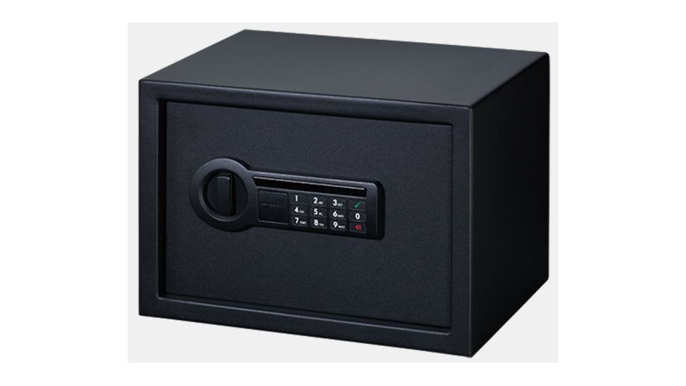 Stack-On Personal Safe w/Electronic Lock,1 Shelf,13.82x9.84x9.84in,Matte Black PS-1514