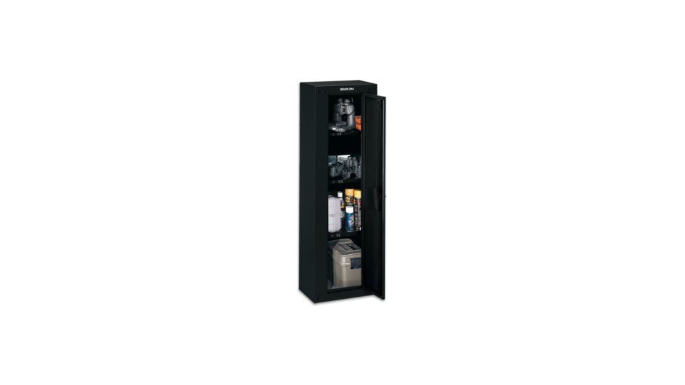 Stack-On Pistol / Ammo Ready to Assemble Cabinet:  3-shelves, Black, Medium GCB-5300RTA-DS