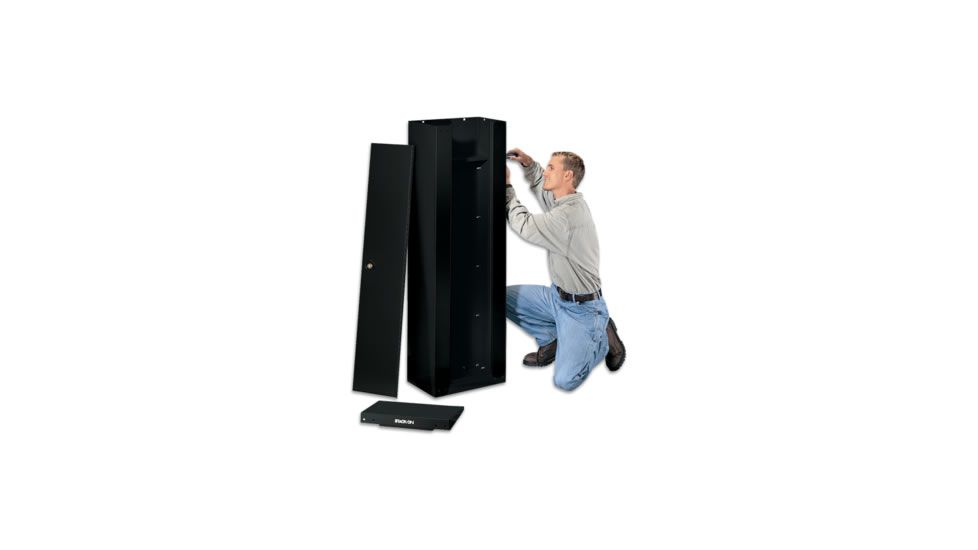 Stack-On Pistol / Ammo Ready to Assemble Cabinet:  3-shelves, Black, Medium GCB-5300RTA-DS