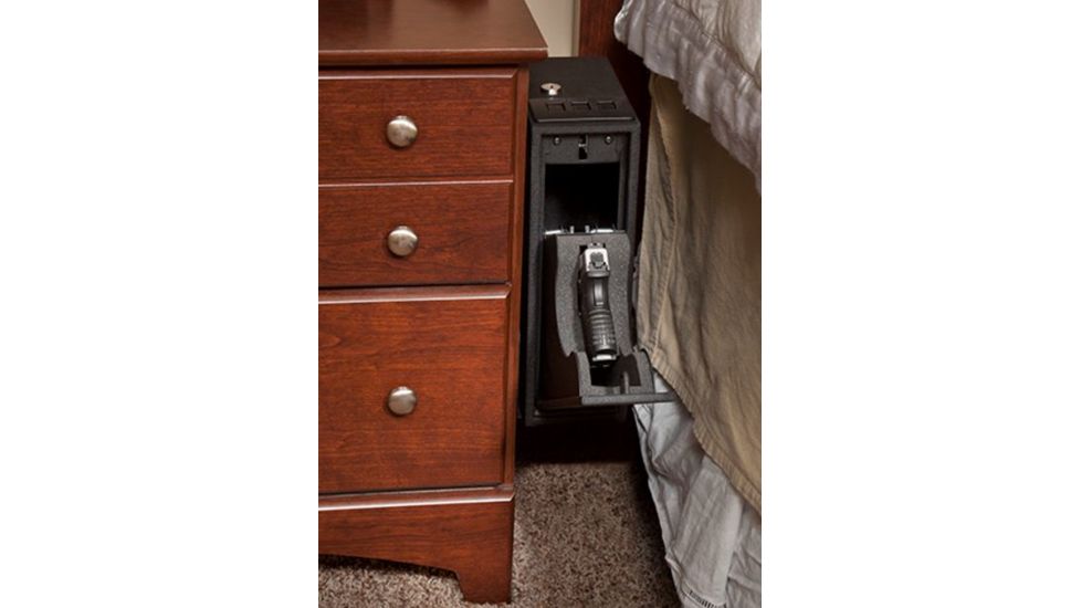 Stack-On Single Pistol Quick Access Safe,Matte Black QAS-1514