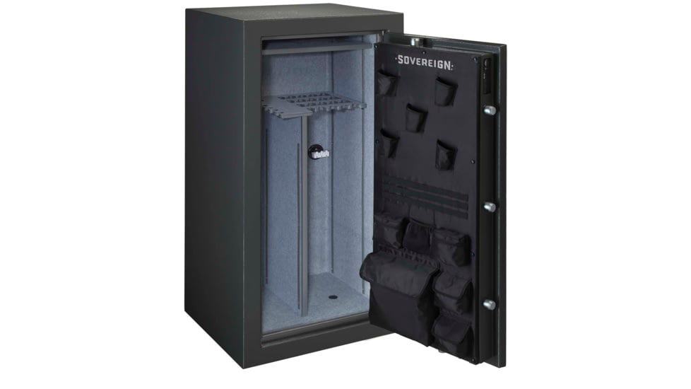Stack-On Sovereign 36 - Gun Elec Lock, Textured, Black, oversized, S-36-DGP-E-S