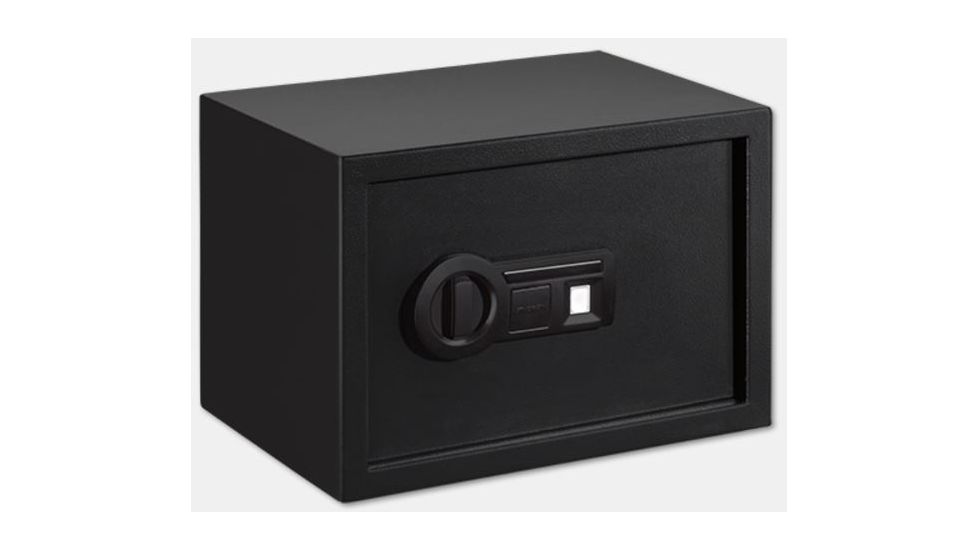 Stack-On Standard Personal Safe w/Biometric Lock,1 Shelf,13.88x9.88x9.88in,Matte Black PS-15-10-B