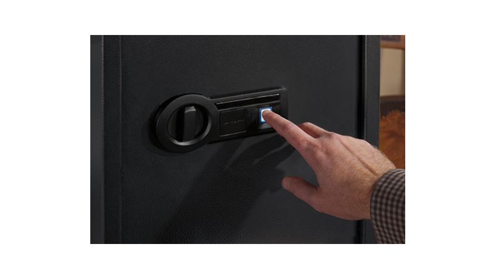 Stack-On Super Sized Personal Safe w/Biometric Lock,2 Shelves,13.74x12.99x19.69in,Matte Black PS-15-20-B