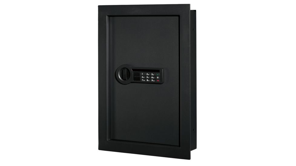 Stack-On Wall Safe with Biometric Lock, MATTE BLACK PWS-15522-B