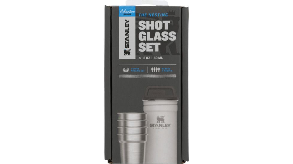 Stanley Adventure Nesting Shot Glass Set, Hammertone Green, Pack of 4, 10-01705-033